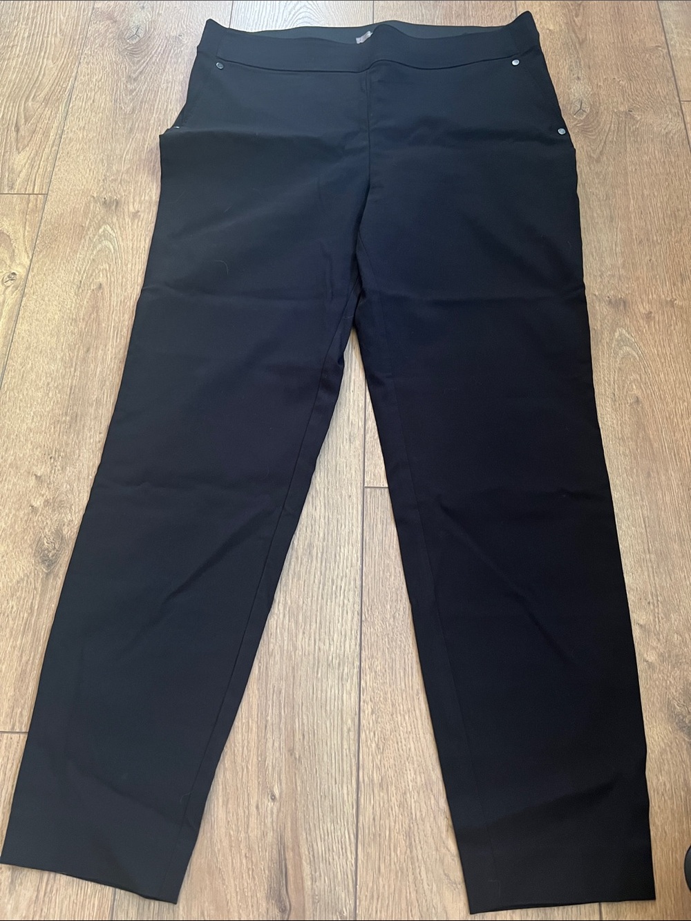 Maurices Black Cropped Straight-Leg Women's Pants
